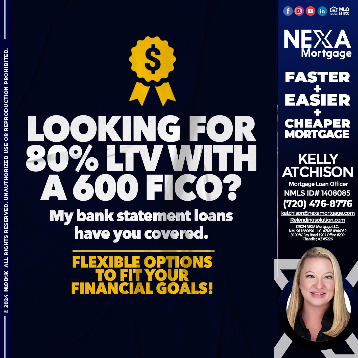 LOOKING 80% - Kelly Atchison -Mortgage Loan Officer